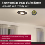 Hoogwaardige Tulga plafondlamp van trendy vilt met directe en indirecte verlichting