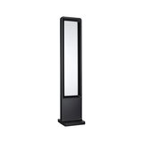 Borne extérieure LED noire moderne en aluminium au design rectangulaire pour éclairage de jardin