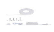 Bande LED blanche avec alimentation et accessoires de montage pour éclairage flexible
