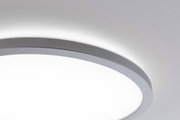 Rundes LED-Deckenlicht mit grauem Aluminiumrahmen und indirekter Beleuchtung für modernes Wohnen
