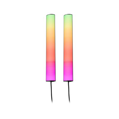 Two slim LED light bars with multicolor RGB lighting and black cable for ambient lighting effects