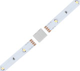 Weißer LED-Streifenverbinder für 12V DC LED-Lichtbänder mit Kupferkontakten und Kunststoffgehäuse