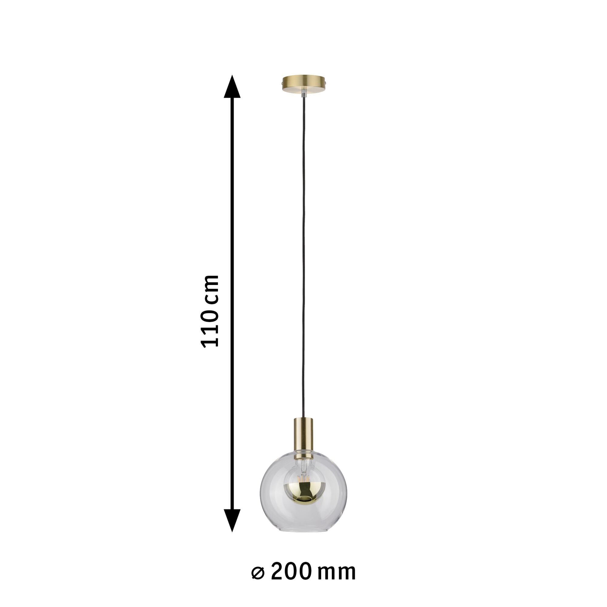 Lampa wisząca ze szkła i mosiężnego metalu, długość 110 cm, nowoczesne oświetlenie wnętrz