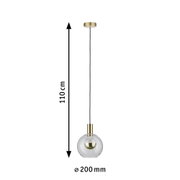 Lampa wisząca ze szkła i mosiężnego metalu, długość 110 cm, nowoczesne oświetlenie wnętrz