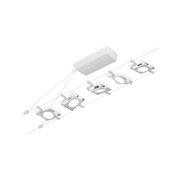 Weißes LED-Seilsystem mit quadratischen Strahlern aus Metall für moderne Raumbeleuchtung