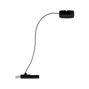 Module adaptateur rail LED noir avec câble pour systèmes d'éclairage flexibles