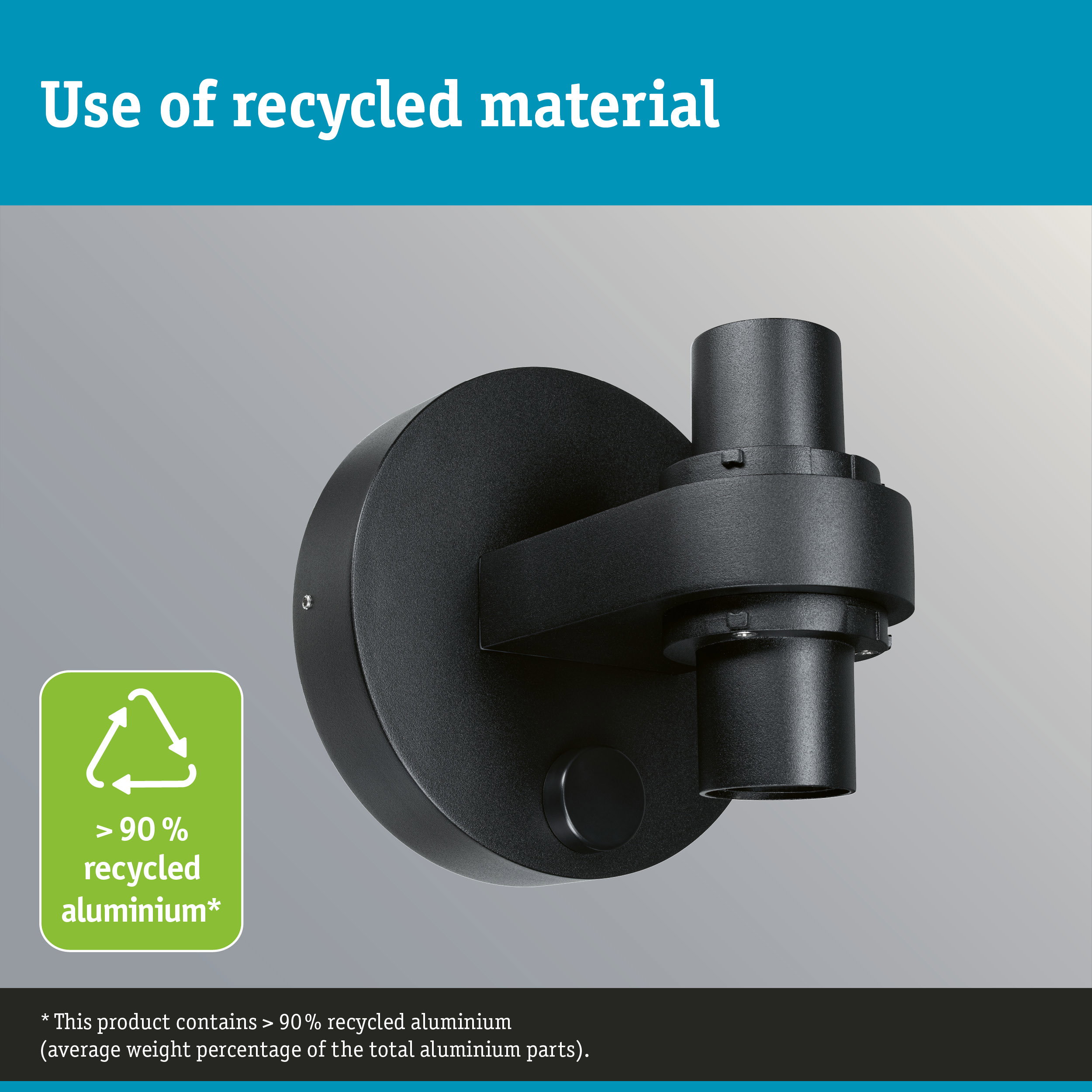 ModuShine Wall mount Double light emission IP44 round Anthracite