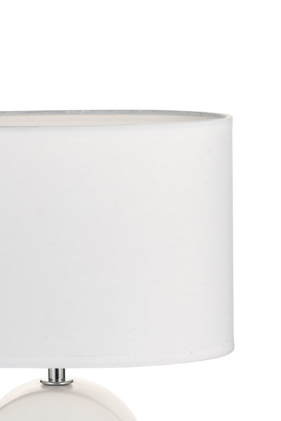 Abat-jour rond en tissu blanc moderne pour un éclairage intérieur élégant
