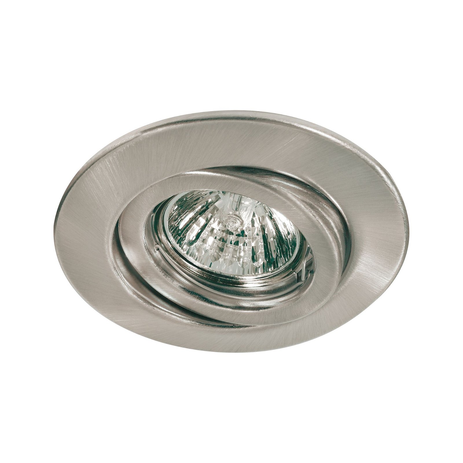 Recessed luminaire Quality Swivelling round 110mm 20° GU5,3 max. 50W 12V dimmable Brushed iron