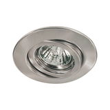 Rund gebürsteter Edelstahl-Einbaustrahler mit verstellbarem Spot für moderne Innenbeleuchtung