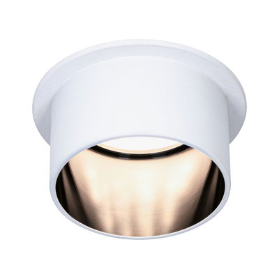 Ronde inbouw plafondspot van wit metaal met warm wit LED-licht voor moderne binnenverlichting