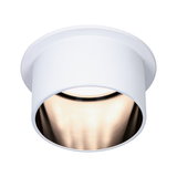Spot encastré rond en métal blanc avec lumière LED blanc chaud pour éclairage intérieur moderne