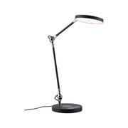 Lampe de bureau LED noire moderne avec tête ronde et panneau tactile pour éclairage de bureau