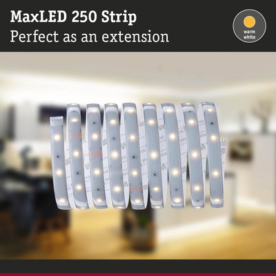 MaxLED 250 Strip warm white LED light strip, flexible extension for ambient home lighting