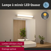 Lampe LED miroir Quasar blanc chaud pour un éclairage optimal de salle de bain moderne