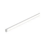Schlanke LED-Leiste aus Aluminium in Silber mit gleichmäßiger weißer Lichtverteilung für moderne Beleuchtung