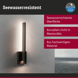 Seewasserresistente schwarze Wandlampe mit hochwertiger Oberfläche und Korrosionsschutz für Küstenbereiche