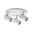 Spotlight Zyli IP44 GU10 230V max. 3x10W dimbaar Wit/Chroom Ronde plafondlamp met drie verstelbare witte metalen spots voor moderne verlichting