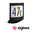 LED Exterior wall luminaire Smart Home Zigbee 3.0 Padea Dusk sensor IP44 198x71mm RGBW+ 8,2W 550lm 230V Anthracite Plastic Black LED house number sign with multicolor lighting and clear number 47c, modern outdoor lighting