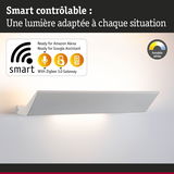 Applique murale LED blanche intelligente avec blanc réglable, compatible Alexa et Google Assistant