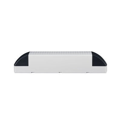 Boîtier en plastique blanc avec embouts noirs, design rectangulaire pour éclairage LED