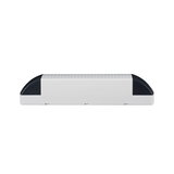 Boîtier en plastique blanc avec embouts noirs, design rectangulaire pour éclairage LED