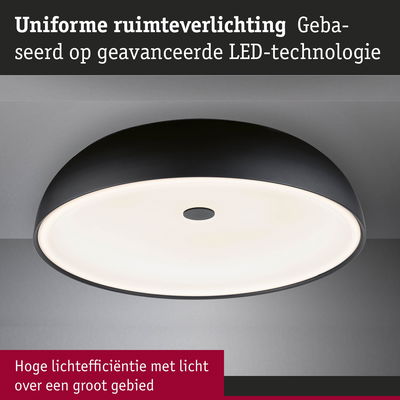 Ronde zwarte LED-plafondlamp met uniforme ruimteverlichting en hoge lichtefficiëntie voor grote ruimtes