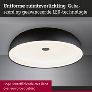 Zwarte LED-plafondlamp met uniforme ruimteverlichting en hoge lichtefficiëntie voor grote gebieden