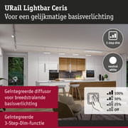 Moderne witte URail Lightbar Ceris plafondlamp met 3-staps dimfunctie voor gelijkmatige basisverlichting