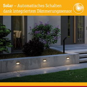 Solarbetriebene Außenwandleuchten in Beton mit automatischem Dämmerungssensor für energiesparende Gartenbeleuchtung