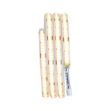 Flexible LED strip with warm white light and connector cable for versatile lighting applications
