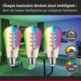 Ampoules LED colorées dimmables avec contrôle RGBW pour éclairage intelligent à domicile
