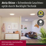 Atria Shine Deckenleuchten mit schwebender Optik und neutralweißem Licht 4000K für modernes Wohnzimmer