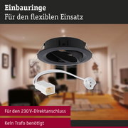 Premium Einbauleuchte schwenkbar rund 83mm 30° GU5,3 max. 50W 230/12V dimmbar Schwarz