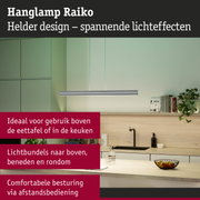 Moderne Raiko hanglamp in grijs met LED-lichtbundels, ideaal voor keuken en eetkamer