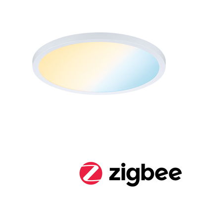 Runde weiße LED-Deckenleuchte mit warmweißem und kaltweißem Licht für smarte Zigbee-Steuerung