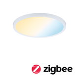 Round white LED ceiling light with warm and cool white light for smart Zigbee control
