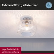 Plafondlamp met helder glas en E27-fitting, creëert decoratief lichtpatroon aan het plafond