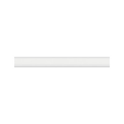Slim white LED strip made of plastic for modern indoor lighting and energy-efficient illumination.