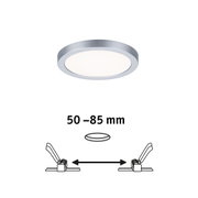 Rond LED-inbouwpaneel van zilverkleurig aluminium met witte diffuser voor energiezuinige verlichting
