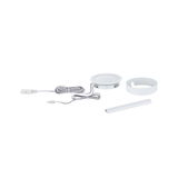 Witte LED inbouwverlichtingsset met kabel en kunststof frame voor moderne verlichting