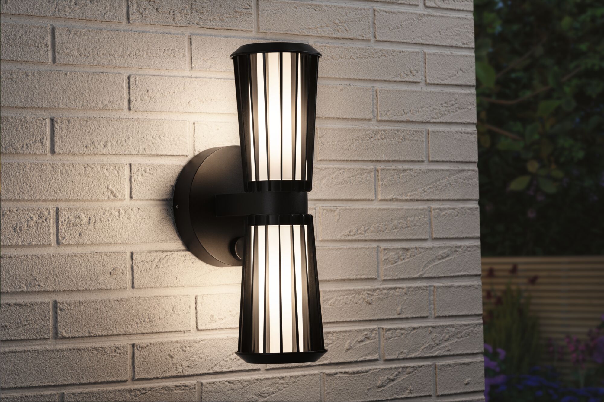 ModuShine Support mural Double émission lumineuse IP44 rond Anthracite
