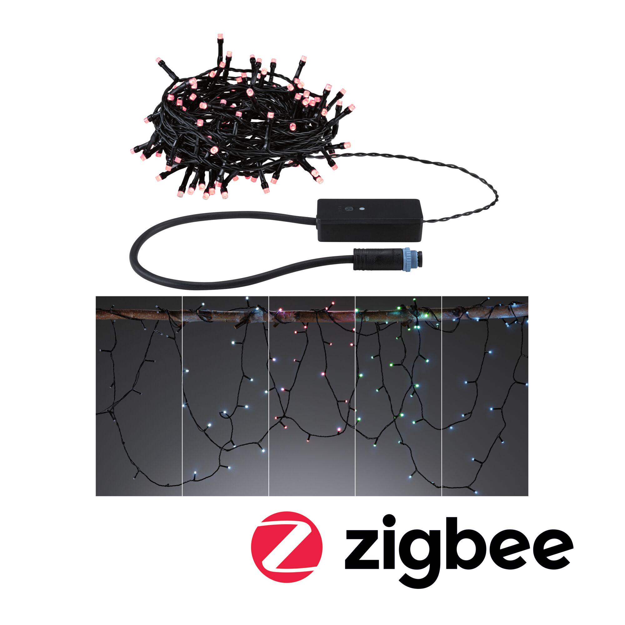 Plug & Shine Wróżki LED Yuna RGB 10m IP44 5W Czarny Plug & Shine Wróżki LED Yuna RGB 10m IP44 5W Czarny