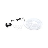 Witte LED-strip met adapter, klemmen en schroeven voor veelzijdige verlichtingsoplossing