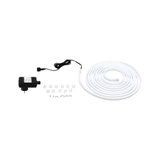 Bande LED blanche avec adaptateur noir et clips de montage pour éclairage flexible