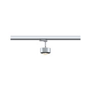 Zilveren metalen LED-rails met ronde spot voor moderne binnenverlichting