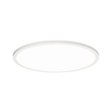 Round white LED ceiling light with slim plastic design for modern indoor lighting