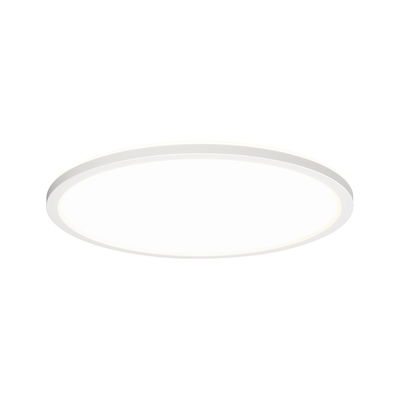 Round white LED ceiling light with slim plastic design for modern indoor lighting
