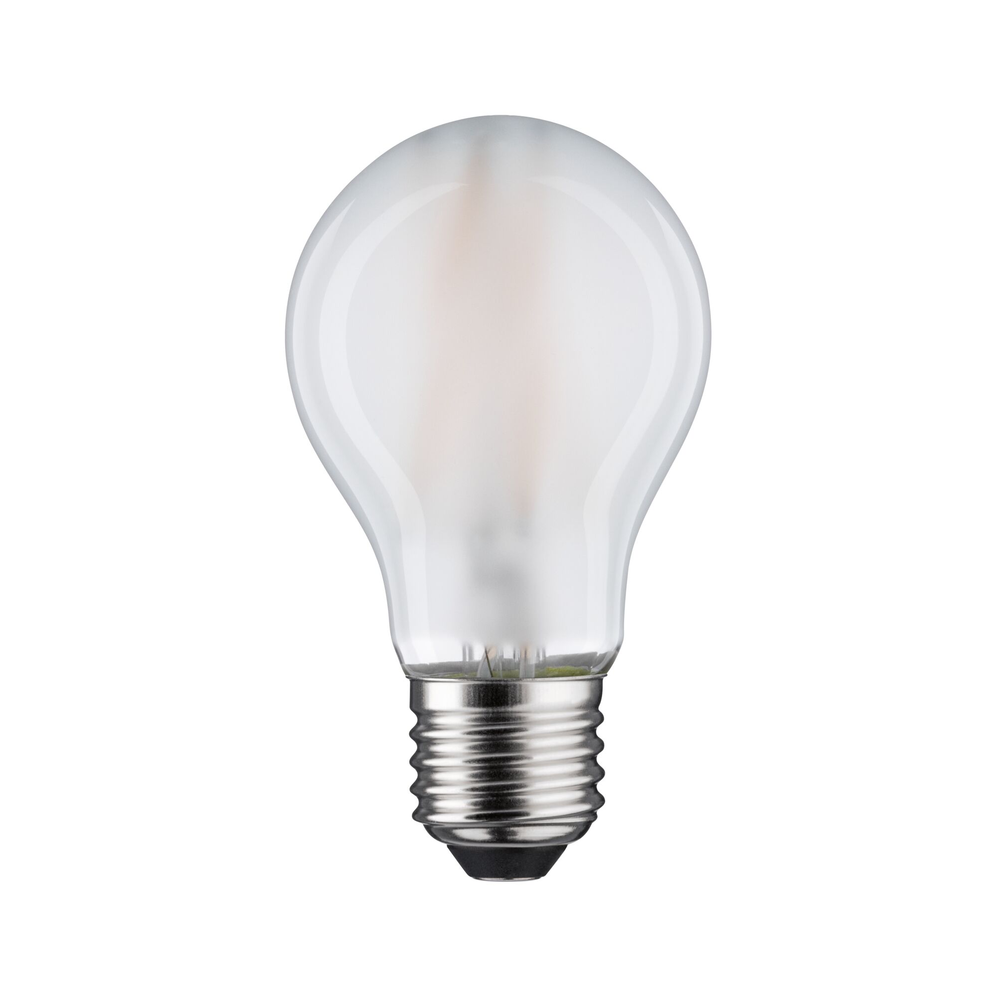 Frosted white LED bulb with E27 base made of glass for energy-efficient lighting
