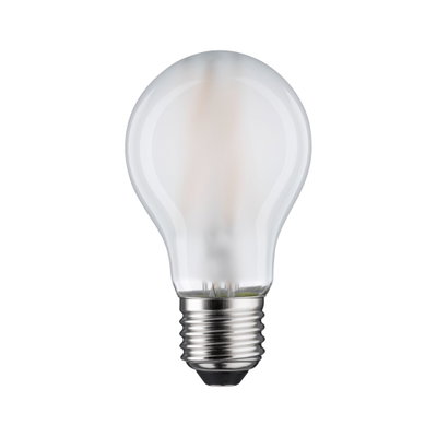 Frosted white LED bulb with E27 base made of glass for energy-efficient lighting
